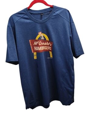 McDonald's Blue Retro Hamburgers Graphic Tee